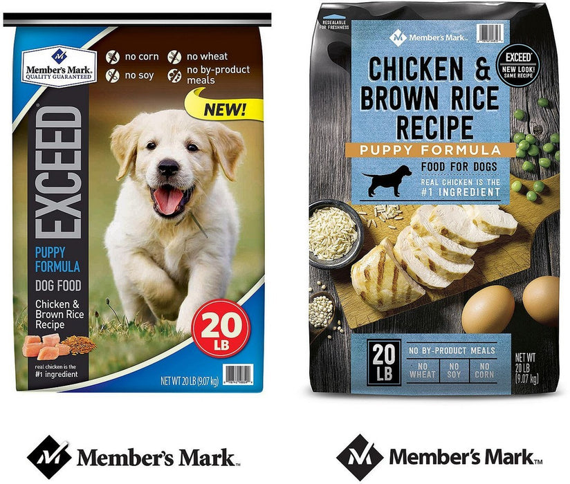 Member's Mark Exceed Dry Puppy Food, Chicken & Rice, 20 lbs