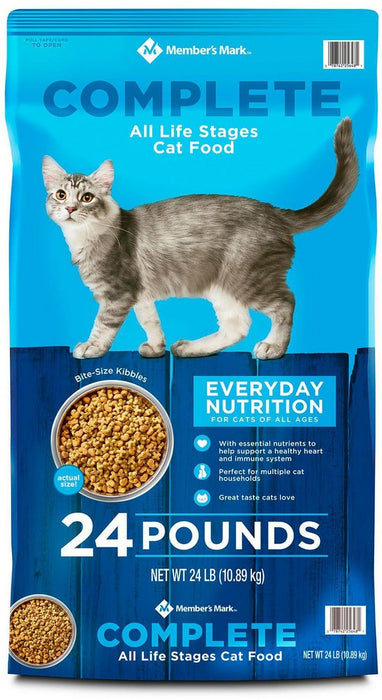 Member's Mark Complete All Life Stages Cat Food, Everyday Nutrition, 24 lbs