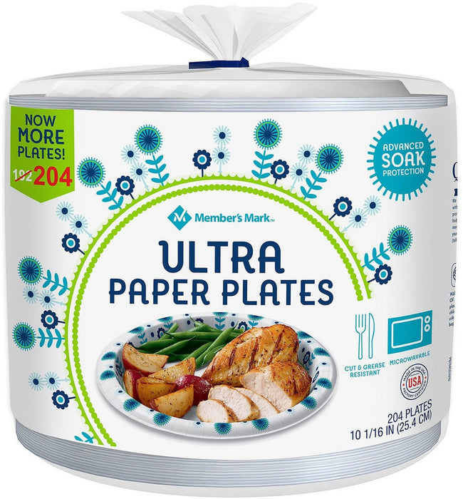 Member's Mark Ultra Plate, 10-1/16 inch, 204 ct
