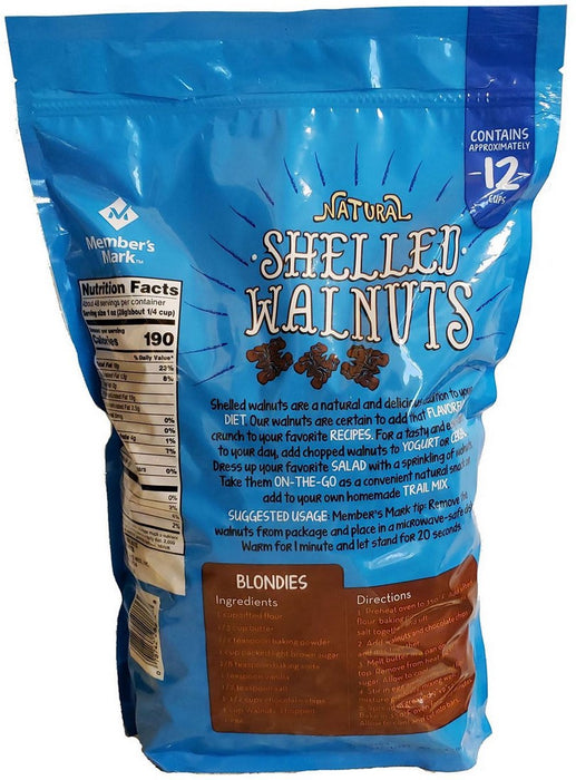 Member's Mark Natural Shelled Walnuts, 1.36 kg