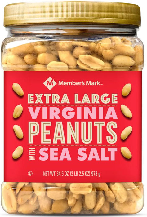 Member's Mark Extra Large Virginia Peanuts With Sea Salt, 34.5 oz