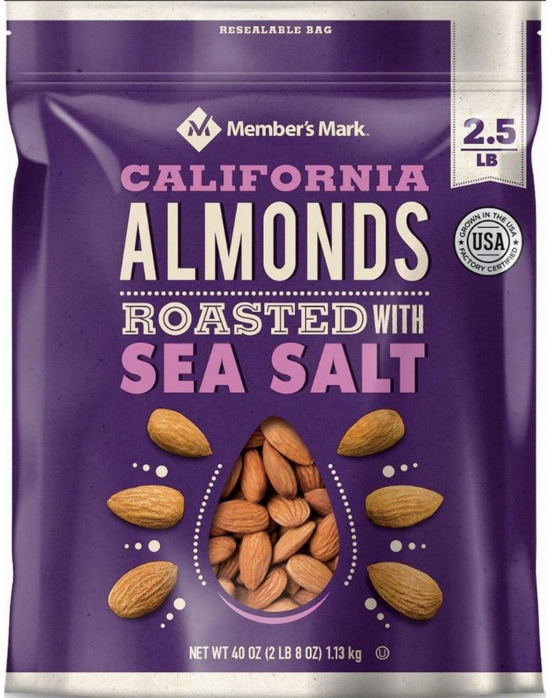 Member's Mark California Almonds Roasted With Sea Salt, 40 oz —