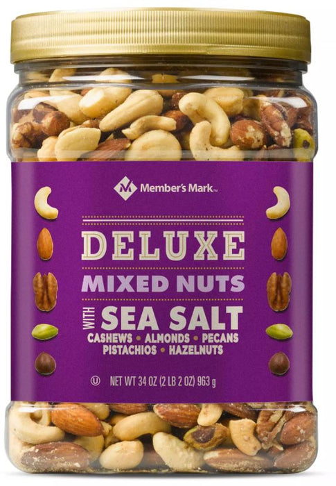 Member's Mark Deluxe Mixed Nuts With Sea Salt , 34 oz