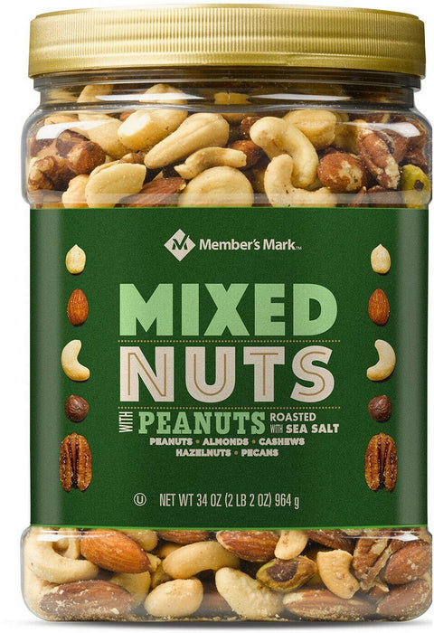 Member's Mark Mixed Nuts With Peanuts , 34 oz