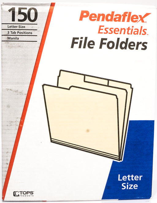 Pendaflex Manila Letter File Folders, 150 ct