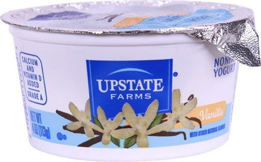 Upstate Farms Non-Fat Vanilla Yoghurt, 113 gr