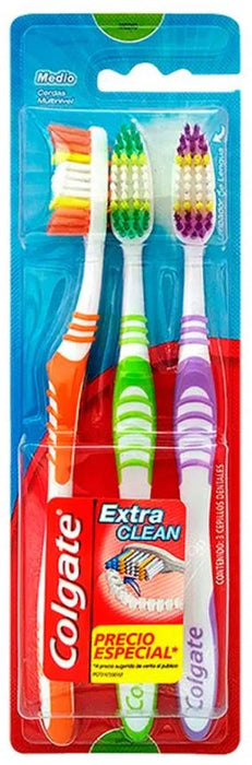 Colgate Extra Clean Toothbrushes, 3-Pack, 3 ct