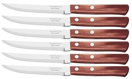 Tramontina Churrasco Knives, Light Brown, 6 ct