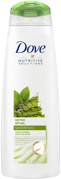 Dove Detox Ritual Shampoo With Matcha & Rice Milk, 400 ml