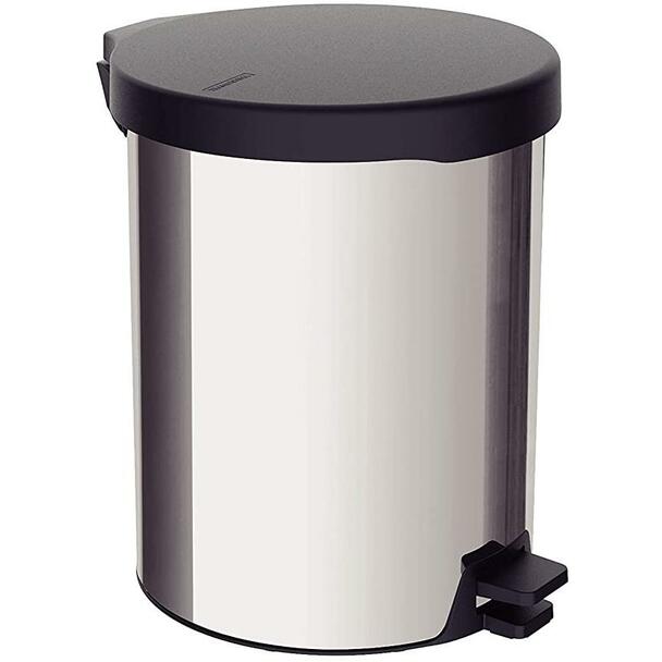 Tramontina Stainless Steel Pedal Waste Bin With Plastic Lid, 12 Liters , 1 pc