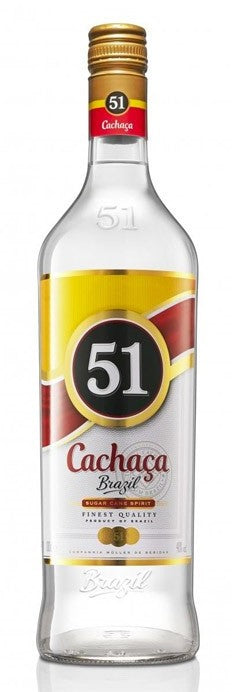 Cachaca 51 Brazil Finest Quality Sugar Cane Spirit, 40% Vol., 985 ml