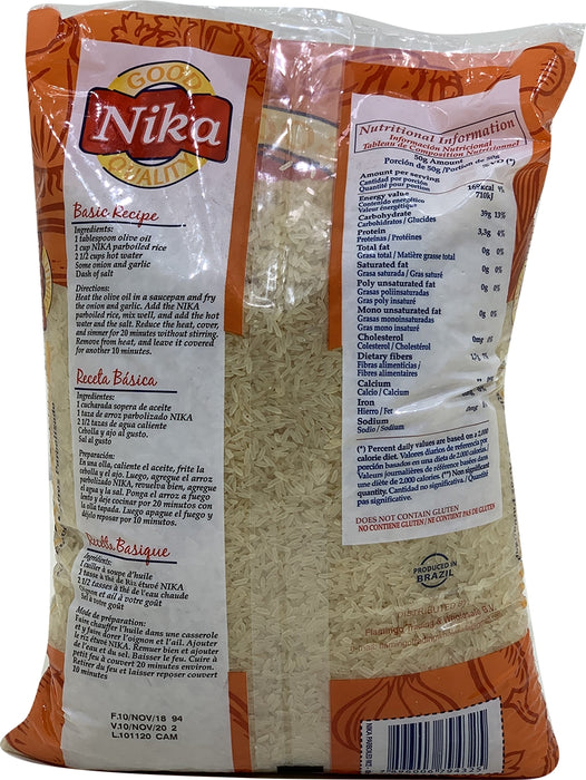 Nika Parboiled Rice, 10 lbs