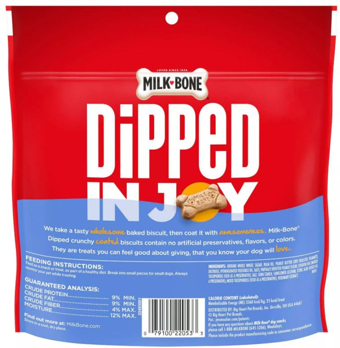 Milk-Bone Dipped Dog Biscuits Baked With Real Peanut Butter , 12 oz