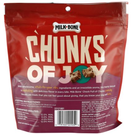 Milk Bone Chunks Biscuits Baked With Turkey & Bacon , 12 oz