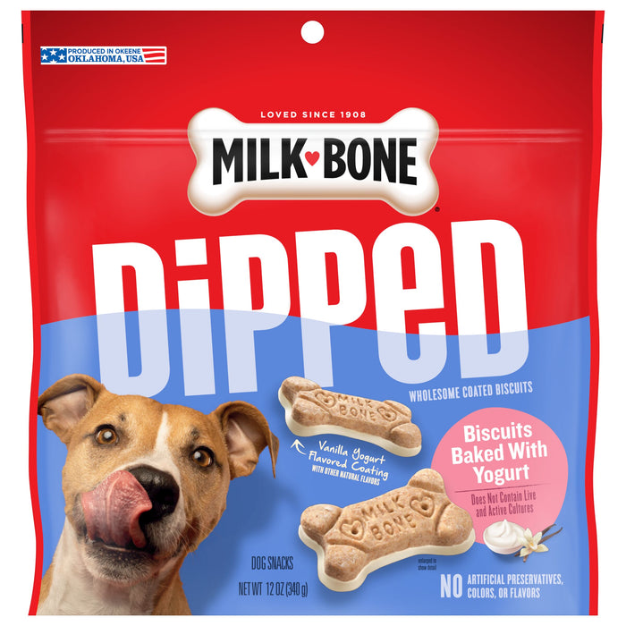 Milk-Bone Dipped Dog Biscuits With Vanilla Yogurt , 12 oz