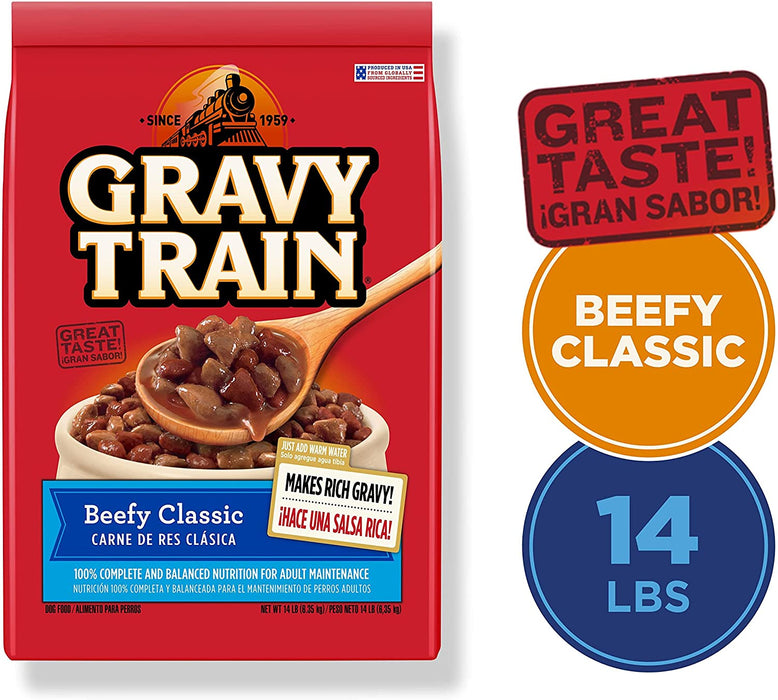 Gravy Train Beefy Classic Dry Dog Food , 14 lbs