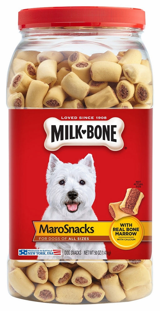 Milk-Bone MaroSnacks Dog Snacks for All Sizes, with Real Bone Marrow, 50 oz