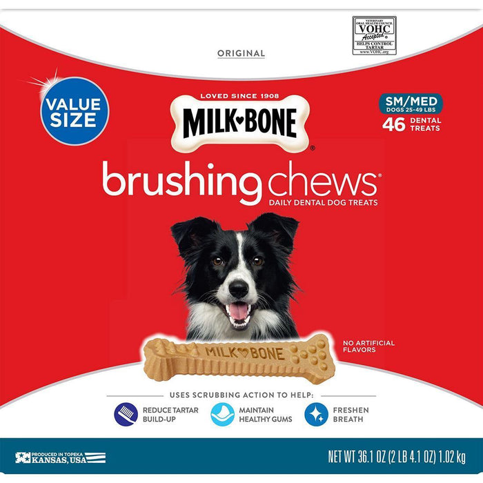 Milk-Bone Brushing Chews Daily Dental Dog Treats, 46 ct, 1,02 kg (36.1 oz)
