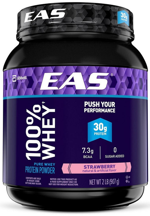 EAS 100% Pure Whey Protein Powder, Strawberry, 2 lbs
