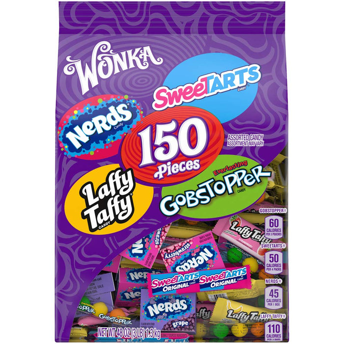 Wonka Fun Size Candy Favorites, Variety Pack , 48 oz