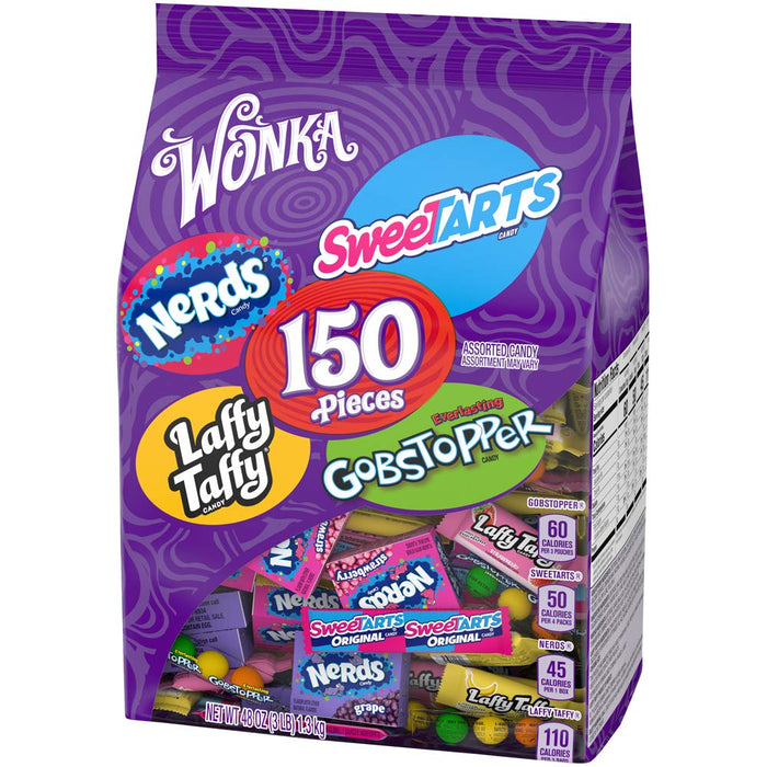 Wonka Fun Size Candy Favorites, Variety Pack , 48 oz