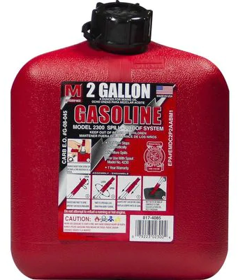 Midwest 2 Gallon Gasoline Jerrycan, 2 gl