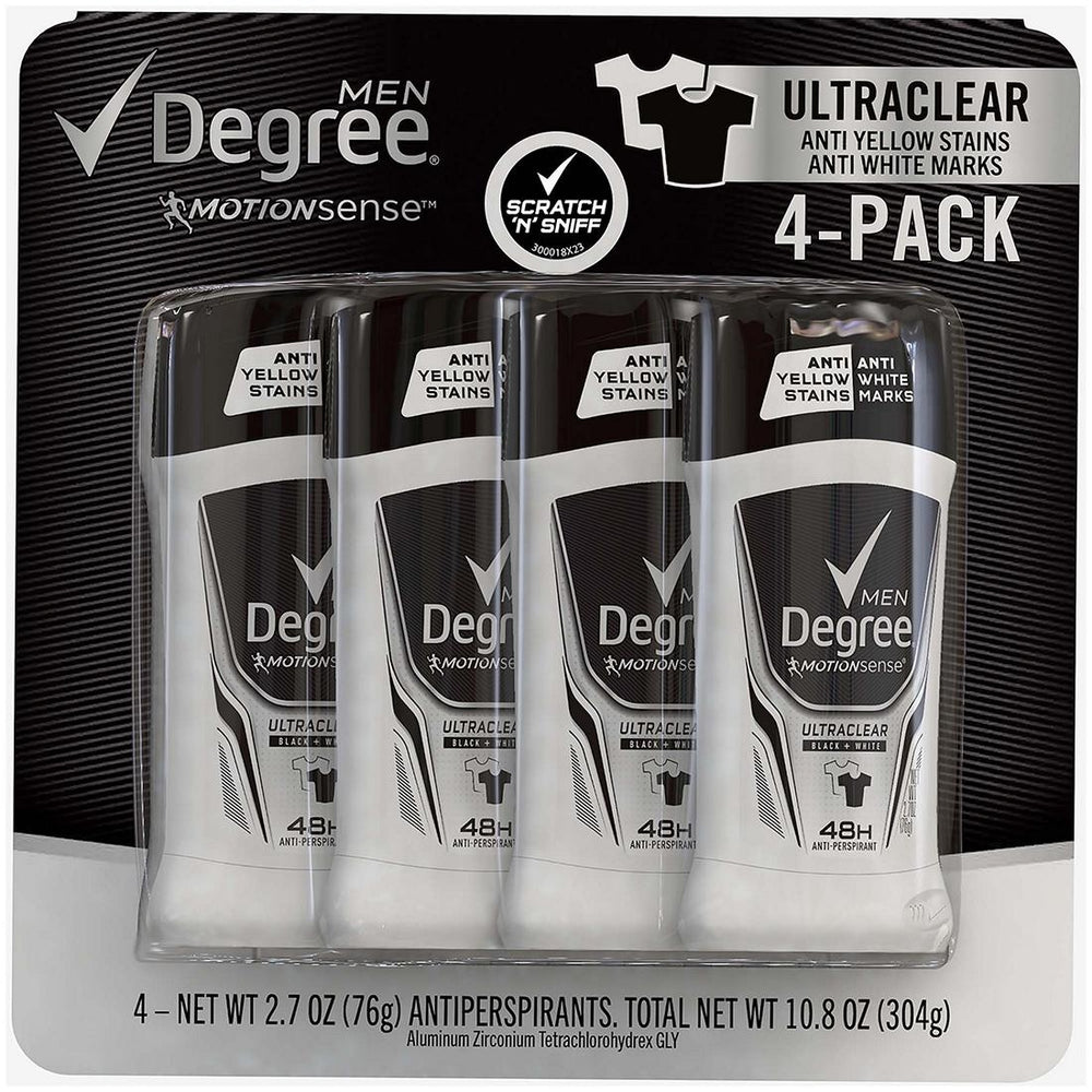 Degree Men UltraClear Antiperspirant Deodorant, Value Pack, 4 x 2.7 oz