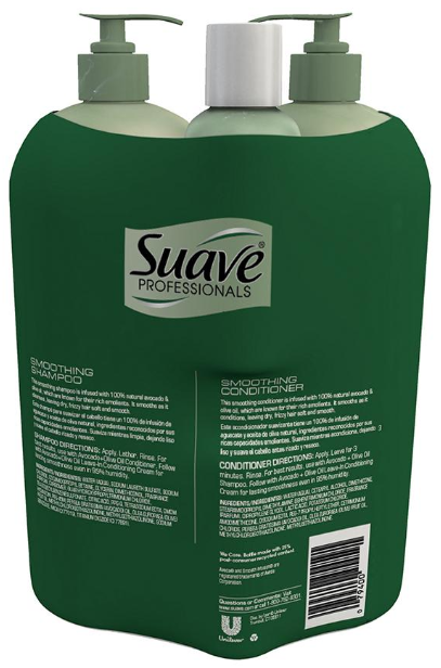 Suave Professionals Shampoo & Conditioner With Bonus, Almond & Shea Scent, 4 pcs