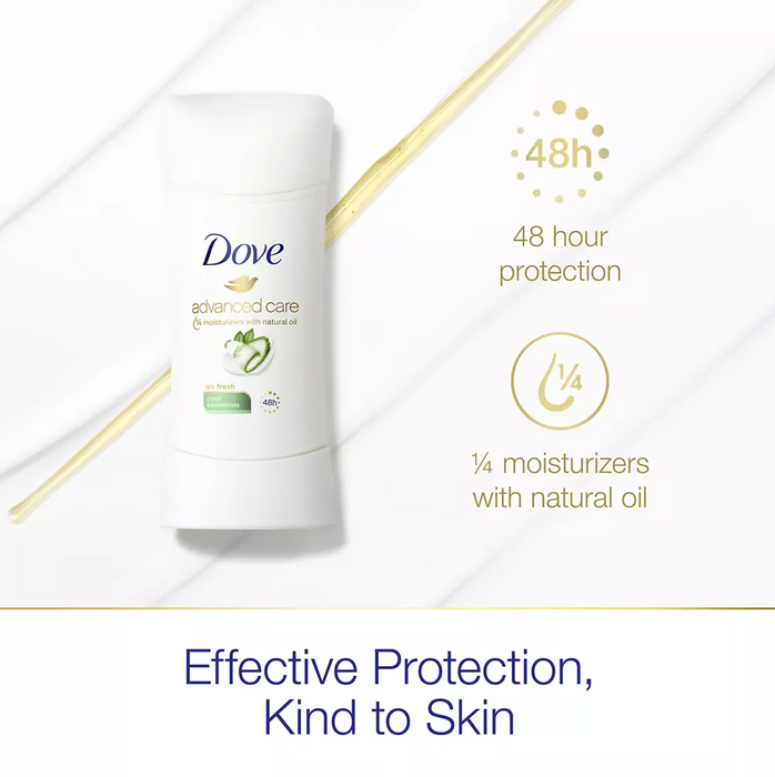 Dove Advanced Care Cool Essentials 48h Antiperspirant Deodorant , 4 x 2.6 oz