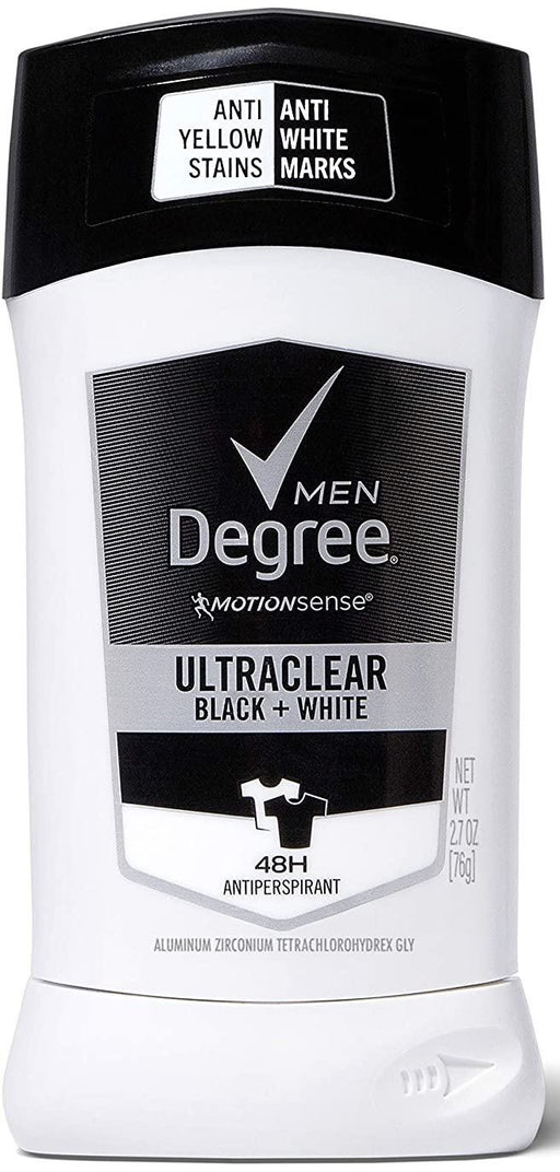 Degree Men UltraClear Black + White Fresh Antiperspirant & Deodorant Stick, 4 x 76 gr