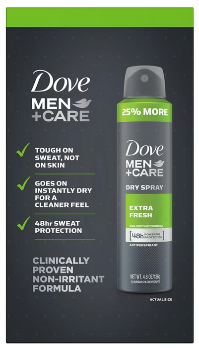Dove Men + Care Extra Fresh Deodorant, 3-Pack , 3 x 4.8 oz