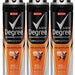 Degree Men Dry Spray, Motion Sense Anti-Perspirant, 3 x 3.8 oz