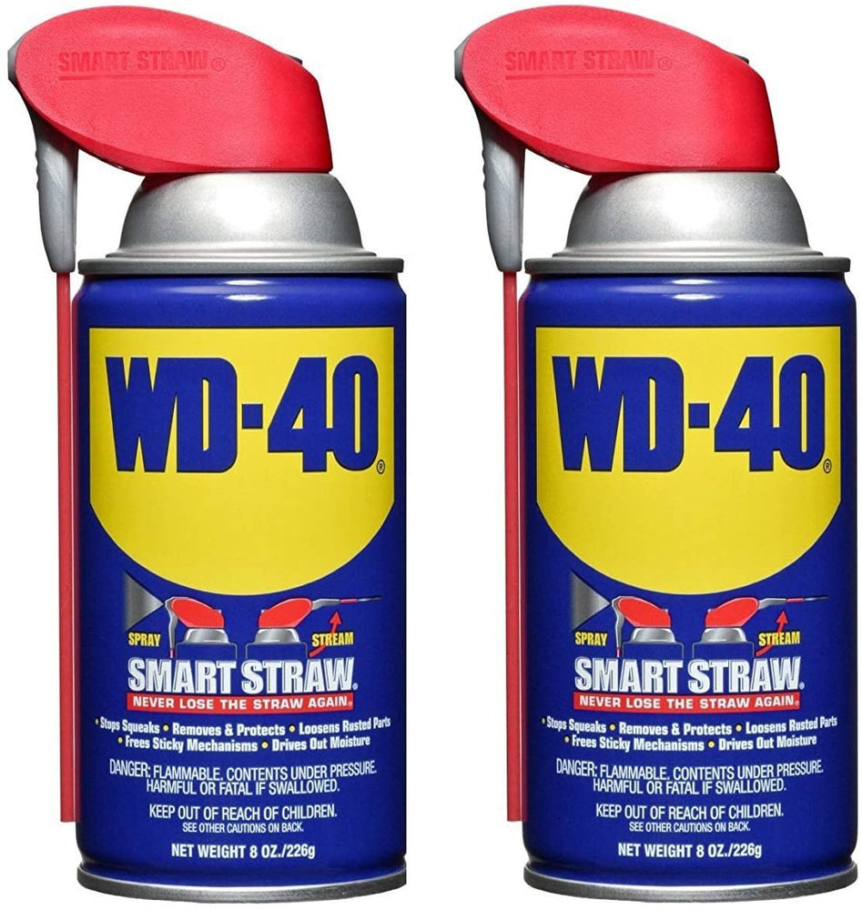 WD-40 Multi-Use Product Spray With Smart Straw, 2-Pack, 2 x 8 oz