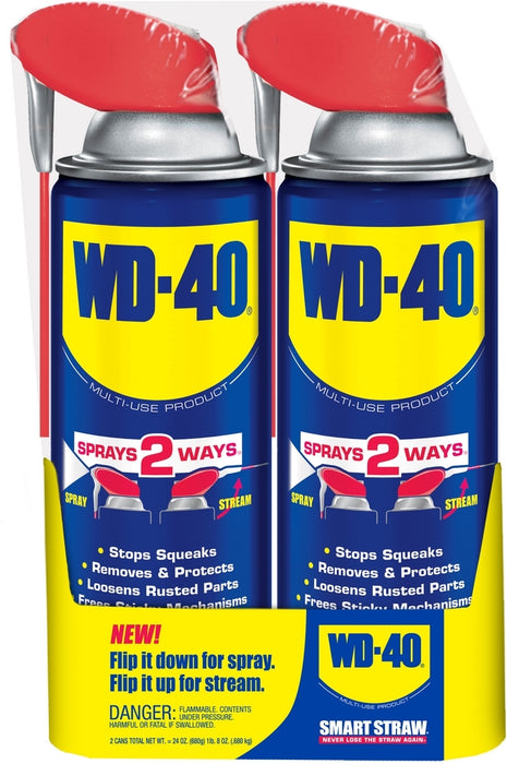 WD-40 Smart Straw Aerosol Lubricating Spray Value Pack, 2 x 12 oz