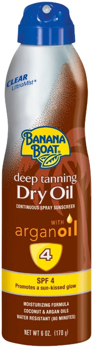 Banana Boat Deep Tanning Dry Oil with Argan Oil, SPF 4, 8 oz