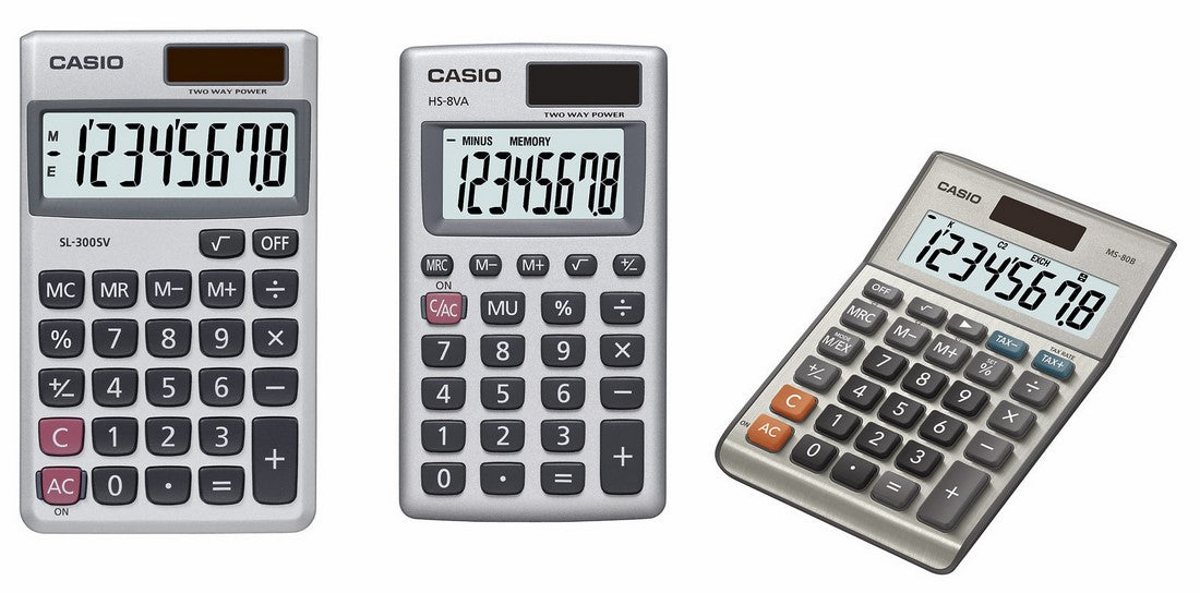 Casio Calculator Set, Value Pack, 3 ct