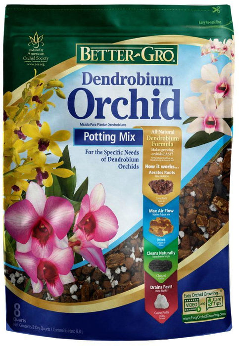 Better Gro Dendrobium Orchid Potting Mix, 8 qt