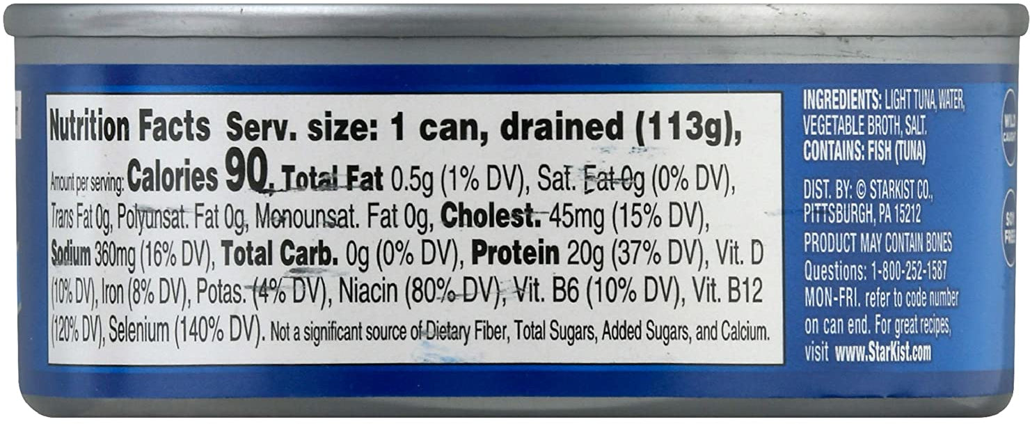 Starkist Chunk Light Tuna In Water, 12-Pack, 12 x 5 oz