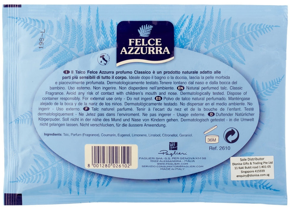 Felce Azzurra Talcum Powder Refill, 100 gr