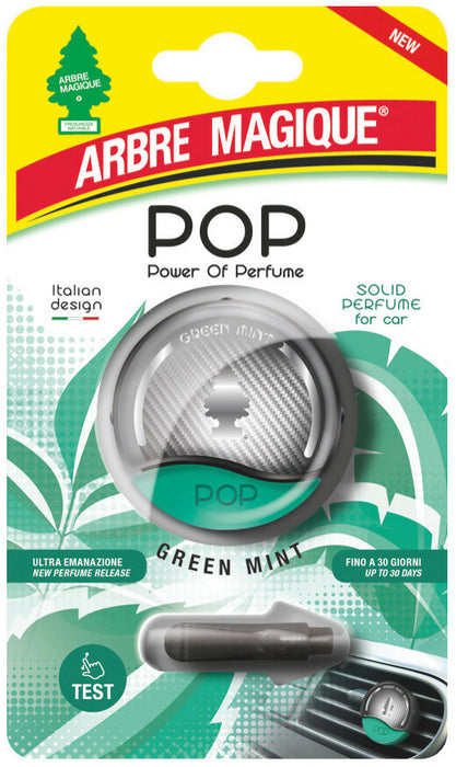 Arbre Magique Pop Car Air Freshner, Green Mint Scent, 1 pc