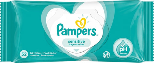 Pampers Sensitive Baby Wipes, 52 ct