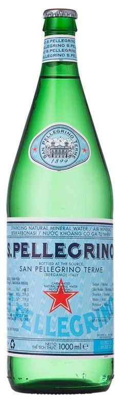 S. Pellegrino Sparkling Water Glass Bottle, 1 L