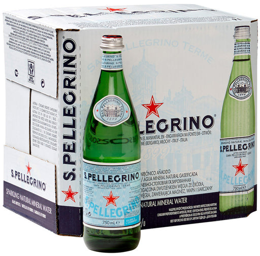 S. Pellegrino Sparkling Natural Mineral Water, Value Pack, 12 x 750 ml