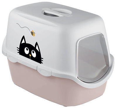 Stefanplast Cathy Griffe Hooded Cat Toilet, Pink , 1 pc