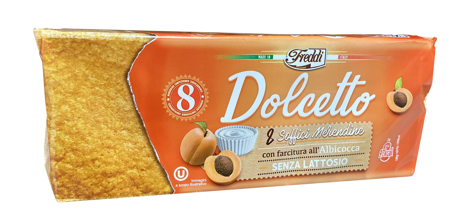 Freddi Dolcetto Cake, Apricot, 8 ct