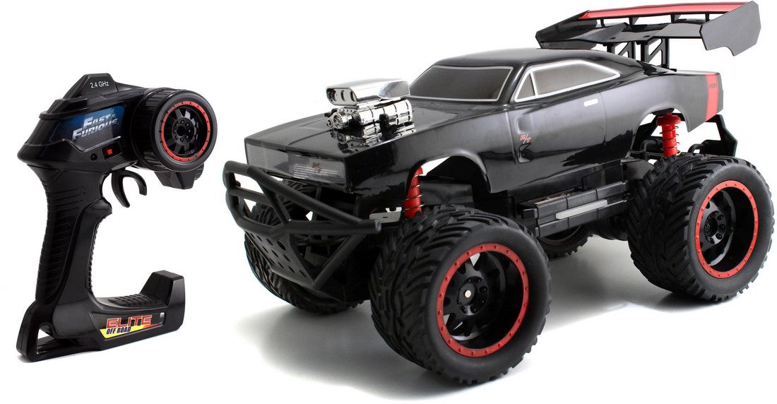 Jada RC Fast & Furious Dom's Dodge Charger Radio Control Toy Car, 