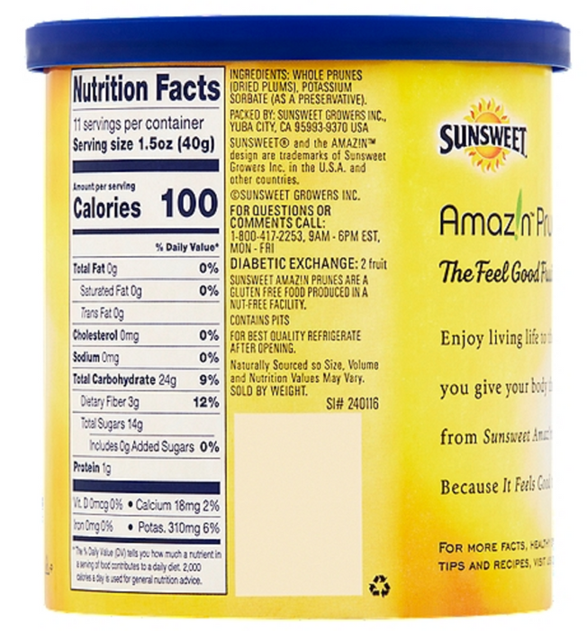 Sunsweet Amazin Breakfast Prunes , 16 oz