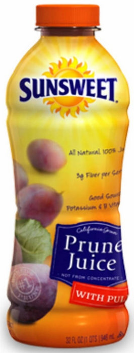 Sunsweet Amazin 100% Prune Juice with Pulp, 32 oz