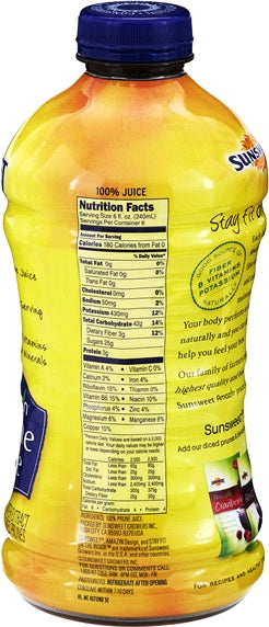 Sunsweet Amazin 100% Prune Juice, 48 oz