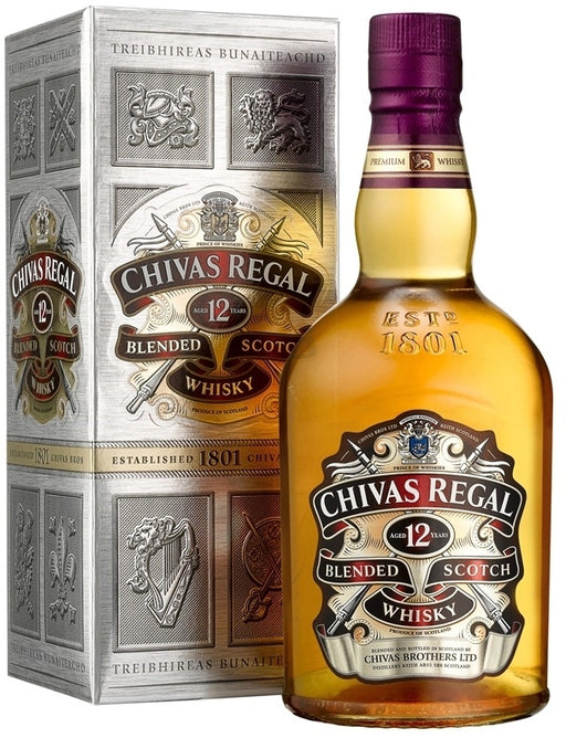 Chivas Regal Blended Scotch Whisky, 12 years, 1 L